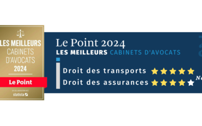 Palmarès Le Point 2024 – Stream parmi les meilleurs cabinets d’avocats en droit des transports et en assurance en France