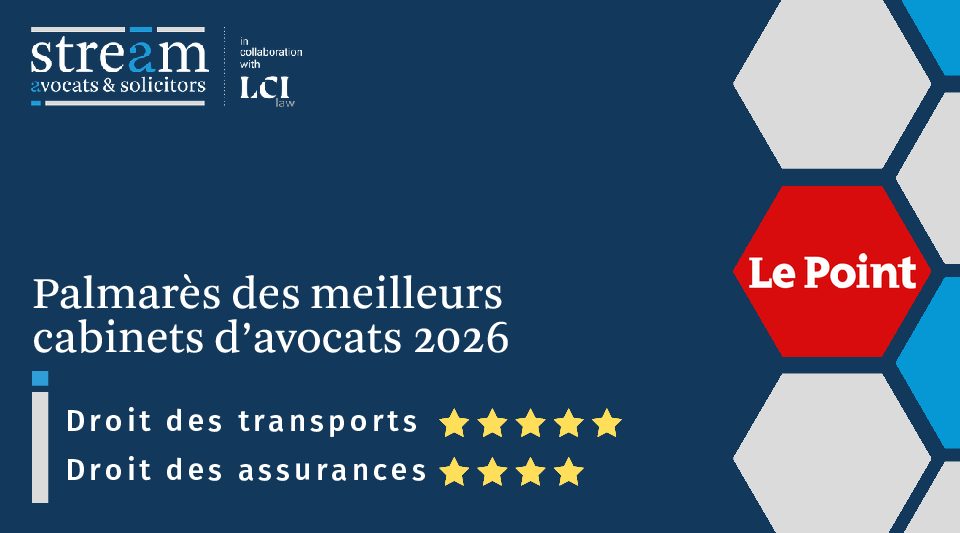 Stream distingué dans le palmarès des meilleurs cabinets d’avocats français 2026 par le Point !