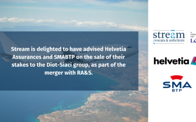 Stream advised Helvetia Insurance and SMABTP on the sale of their stakes to the Diot-Siaci Group